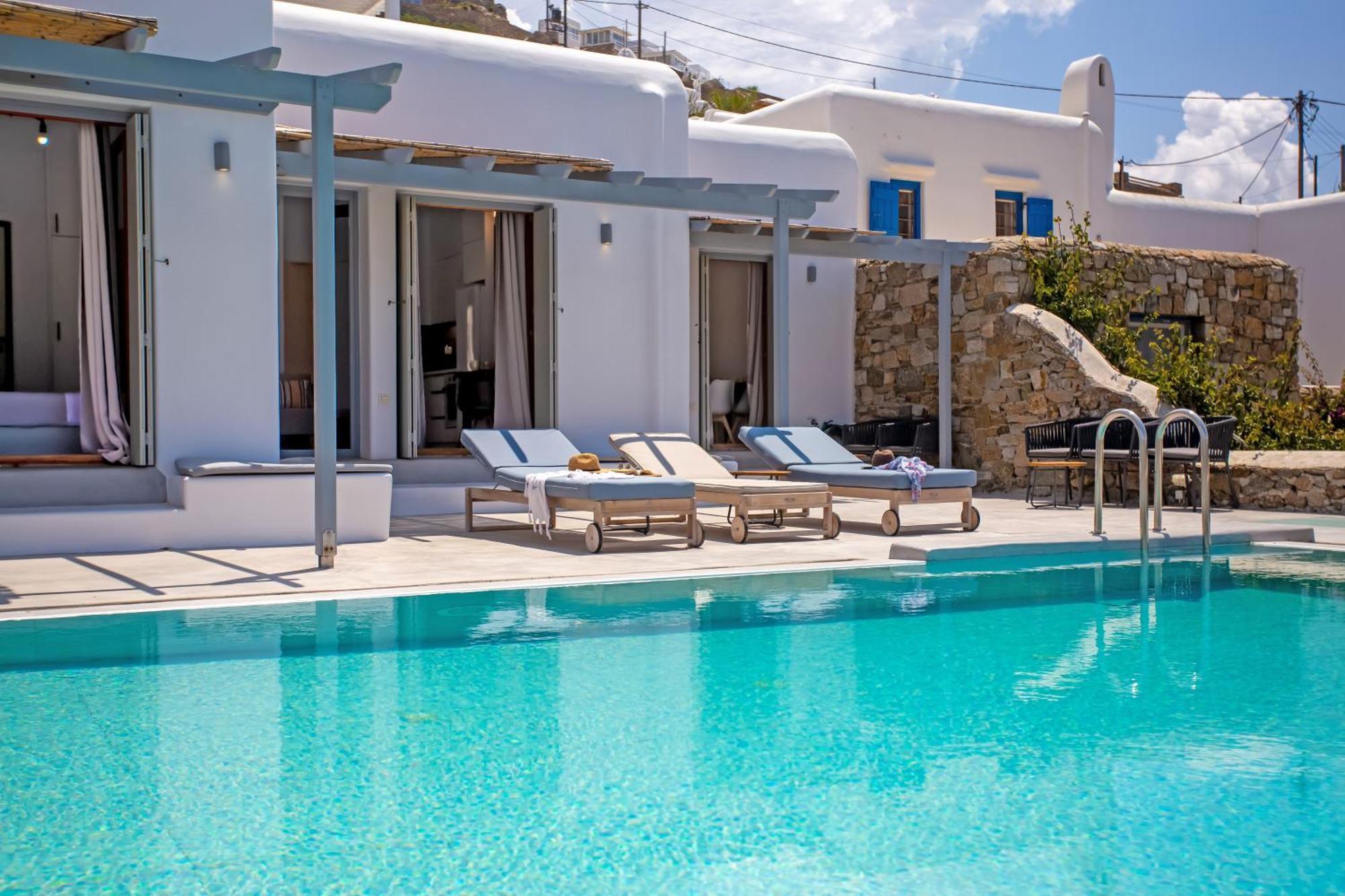 Terra White Seaview Pool Apartments & Suites Mykonos Town Buitenkant foto